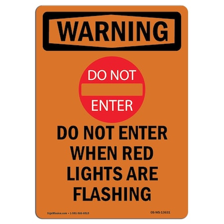 Signmission Safety Sign, OSHA WARNING, 5" Height, Do Not Enter, Portrait OS-WS-D-35-V-13631